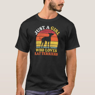 Rat Terrier Dog Vintage Just A Girl Who Loves Rat T-Shirt