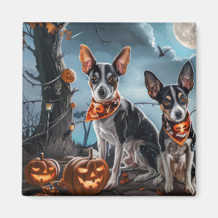 Rat Terrier Halloween Spooky Magnet
