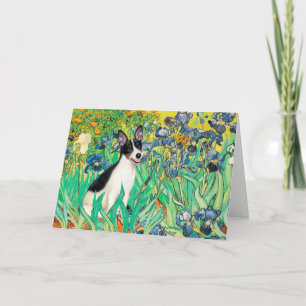 Rat Terrier - Irises Card