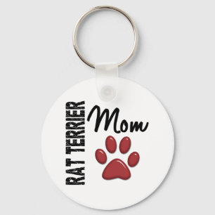 Rat Terrier Mom 2 Keychain
