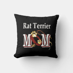 Rat Terrier Mom Gifts Throw Pillow