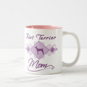 Rat Terrier Mom Two-Tone Coffee Mug