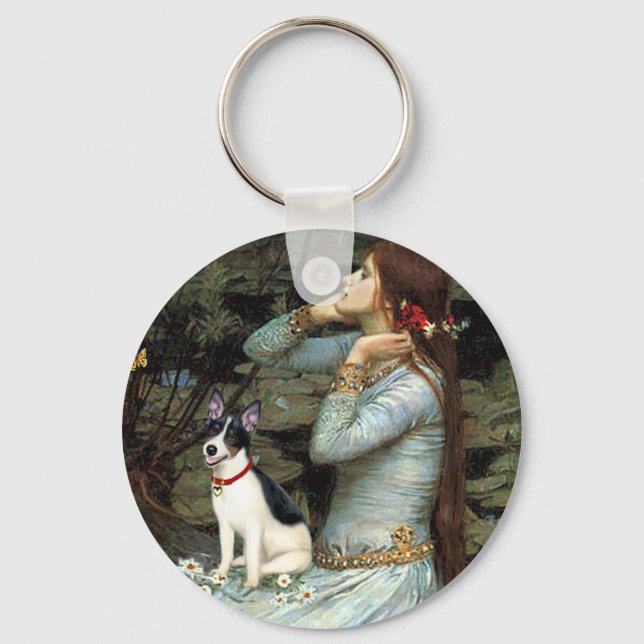 Rat Terrier - Ophelia Seated Keychain (Front)