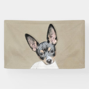 Rat Terrier Painting - Cute Original Dog Art Banner