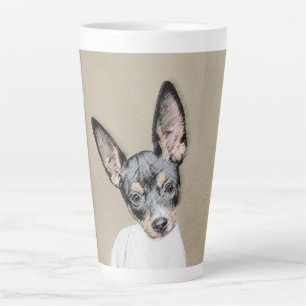 Rat Terrier Painting - Cute Original Dog Art Latte Mug
