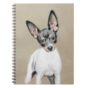 Rat Terrier Painting - Cute Original Dog Art Notebook