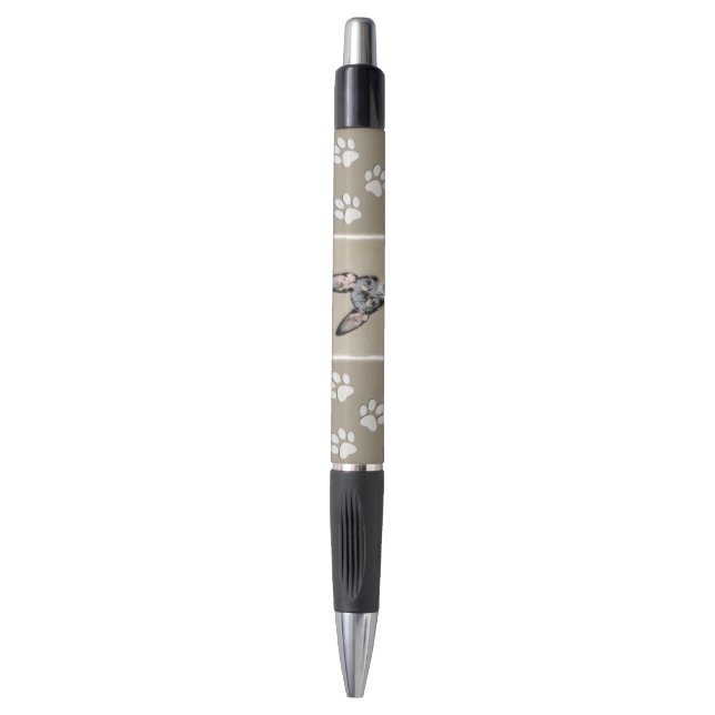 Rat Terrier Painting - Cute Original Dog Art Pen (Front Vertical)