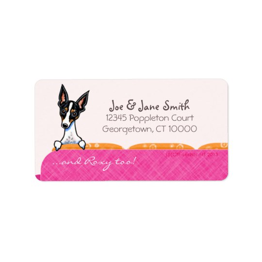 Rat Terrier Pink Couch Custom Pet Name