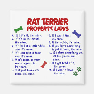 RAT TERRIER Property Laws 2 Magnet