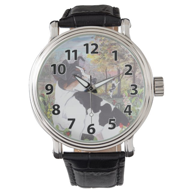 Rat Terrier Puppy Dreamer Wristwatch (Front)