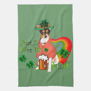 Rat Terrier St Patricks Kitchen Towel