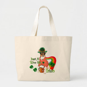 Rat Terrier St Patricks Large Tote Bag