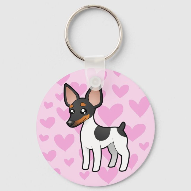Rat Terrier / Toy Fox Terrier Love Keychain (Front)