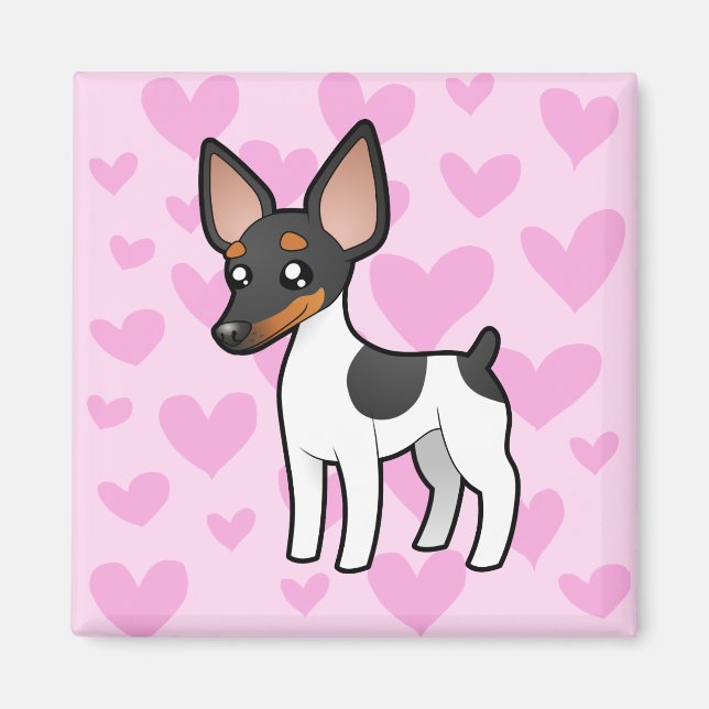 Rat Terrier / Toy Fox Terrier Love Magnet (Front)