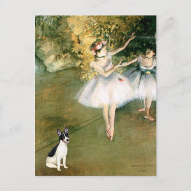 Rat Terrier - Two Dancers Postcard (Front)