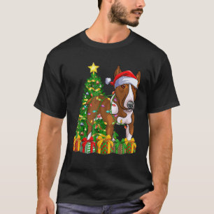 Rat Terrier Xmas Tree Lighting Rat Terrier Dog Chr T-Shirt