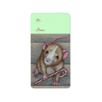 Rat To From Gift Tag Label