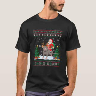 Rat Ugly Sweat Christmas Funny Santa Claus Ridin