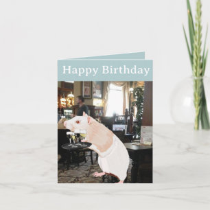 Rat Waiter surreal Editable Card