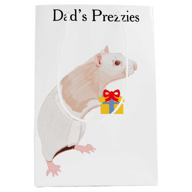 Rat Waiter surreal Medium Cadeau Sac (Devant)