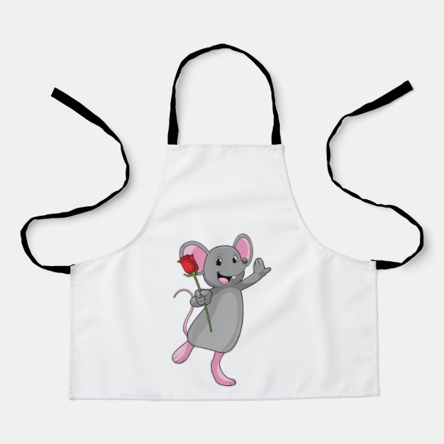Rat with Rose Flower Apron (Front)