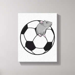 Rat with Soccer ball Canvas Print