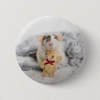 Rat with Teddy Bear Button