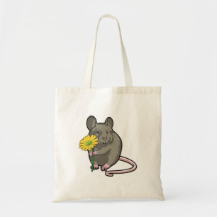 Rat with yellow Flower Tote Bag