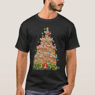 Rat Xmas Lights Santa Rat Christmas Tree T-Shirt