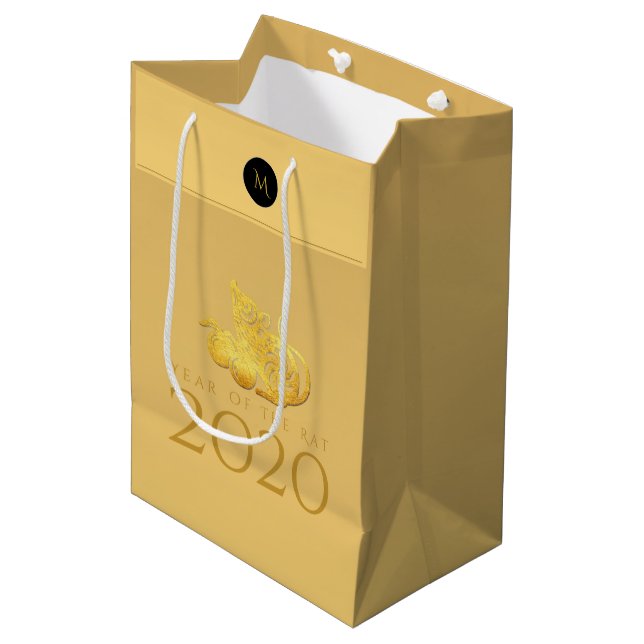 Rat Year 2020 fruits Elegant Monogram M Gift bag (Front Angled)