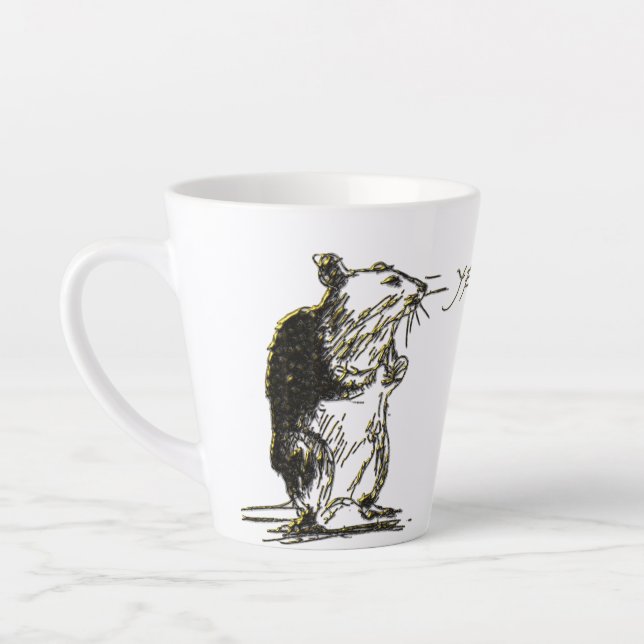 Rat Year enamel effect birthday latte mug (Left)