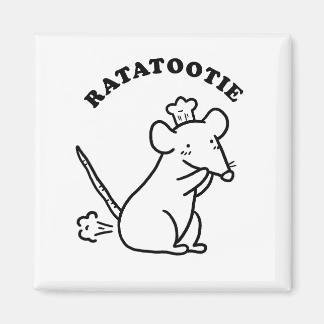 Rata-tootie Cute Funny Animal Pun Quote Magnet (Front)