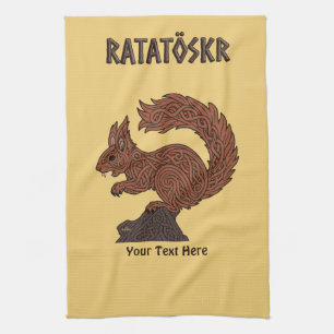 Ratatöskr, Norse/Viking Squirrel Kitchen Towel