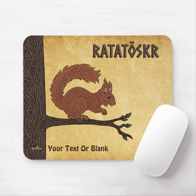 Ratatöskr, Norse/Viking Squirrel Mouse Pad (With Mouse)