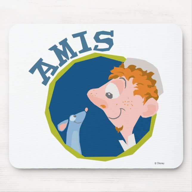 Ratatouille Remy Linguini Amis Friend logo Disney Mouse Pad (Front)
