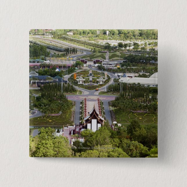 Ratchaphruek Flower Festival 2 Inch Square Button (Front)