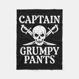 Rate Captain Mpy Pants Funny Humor Quote Men Women Fleece Blanket