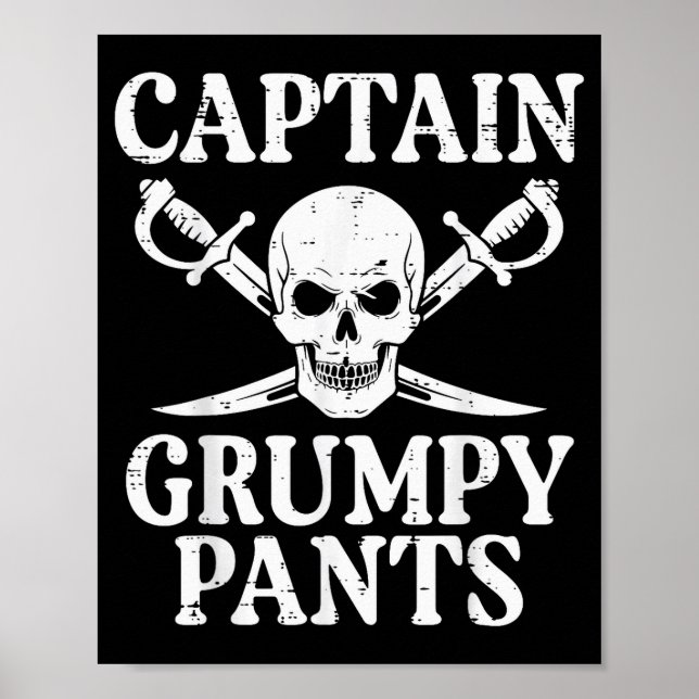 Rate Captain Mpy Pants Funny Humor Quote Men Women Poster (Front)