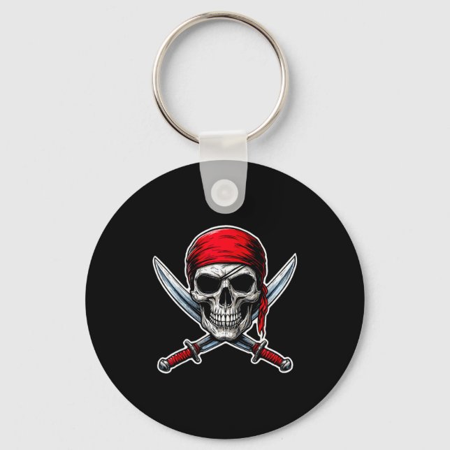 Rate Flag Skull And Crossbones Skeleton Costume Ha Keychain (Front)