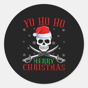 Rate Lover Matching Santa Yo Ho Ho Rate Merry Chri Classic Round Sticker