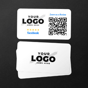 Rate My Business Facebook Reviews 5 Star QR Code Card