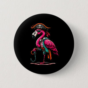 Rate Nk Flamingo Halloween Party - Jolly Roger 2 Inch Round Button