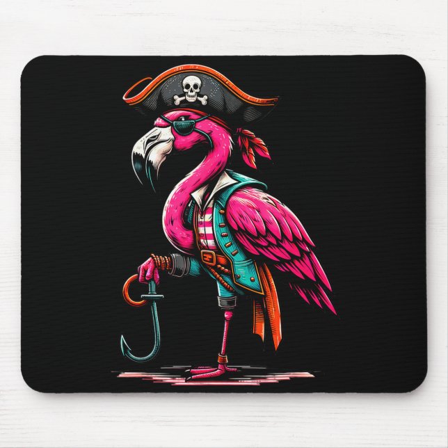 Rate Nk Flamingo Halloween Party - Jolly Roger  Mouse Pad (Front)