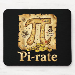Rate pirate day 314 math math pie pun men boys mouse pad