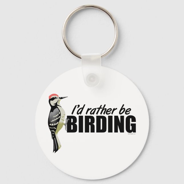 Rather Be Birding Keychain (Front)