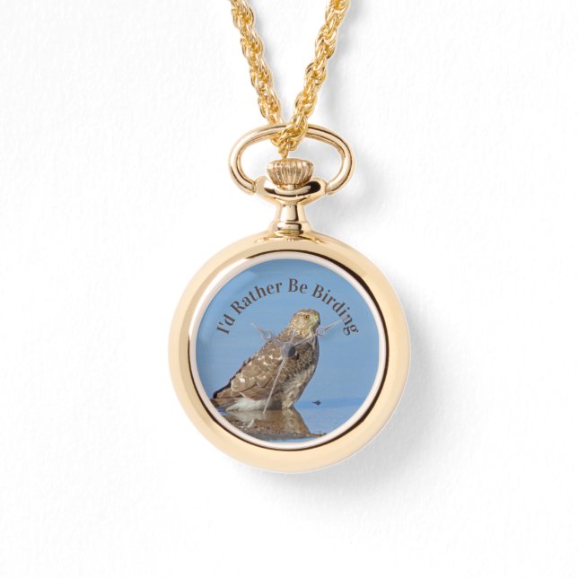 Rather Be Birding Raptor Hawk Nature Birder Watch (Front)