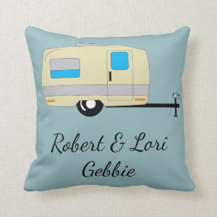 Rather Be Camping Name Throw Pillow