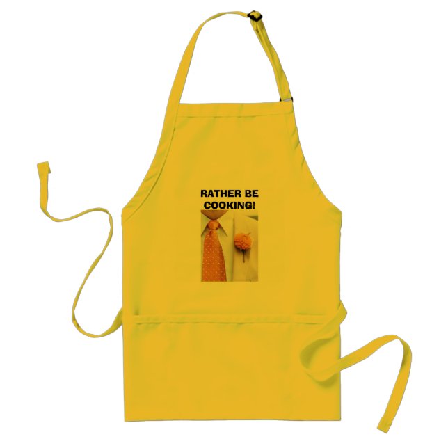"RATHER BE COOKING" MALE APRON (Front)