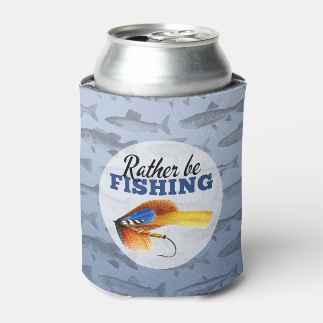 Rather Be Fishing Custom Can Cooler (Can Front)