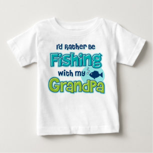 Rather Be Fishing Grandpa Baby T-Shirt